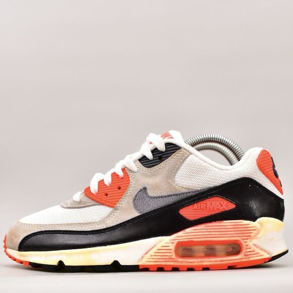 NIKE AIR MAX 90 OG INFRARED SNEAKER 2015 RELEASE SIZE 7Y FITS WOMEN’S 8 - Picture 2 of 11